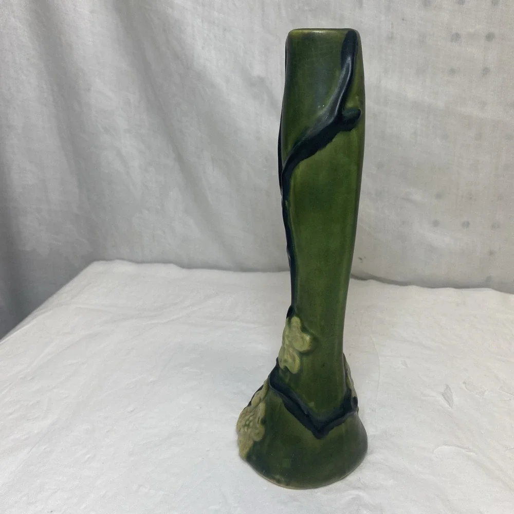 Antique Roseville Dogwood Smooth Bud Vase Approx 9